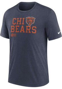 Nike Chicago Bears Navy Blue Triblend Short Sleeve Fashion T Shirt