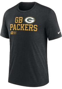 Nike Green Bay Packers Black Triblend Short Sleeve Fashion T Shirt