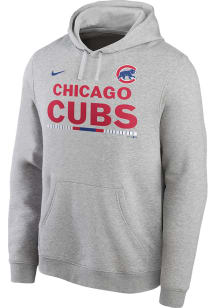 Nike Chicago Cubs Mens Grey Color Bar Long Sleeve Hoodie