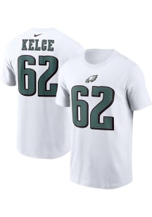 Jason Kelce Philadelphia Eagles White Road Short Sleeve Player T Shirt