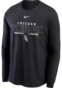 Nike Chicago White Sox Black Color Bar Long Sleeve T Shirt