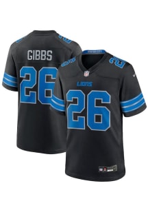 Jahmyr Gibbs  Nike Detroit Lions Black Alt Game Football Jersey