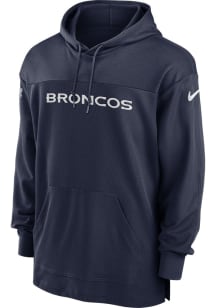 Nike Denver Broncos Mens Navy Blue Jersey Hood