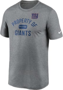 Nike New York Giants Grey Property of Legend Short Sleeve T Shirt