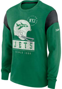 Nike New York Jets Green Historic Slub Long Sleeve Fashion T Shirt