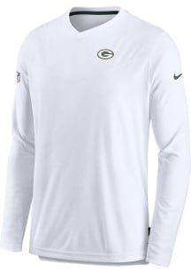 Nike Green Bay Packers White UV Coach Long Sleeve T-Shirt