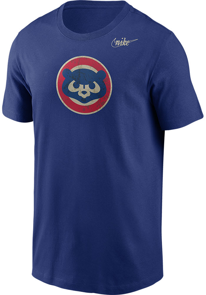 Nike Chicago Cubs Blue Cooperstown Short Sleeve Fashion T Shirt
