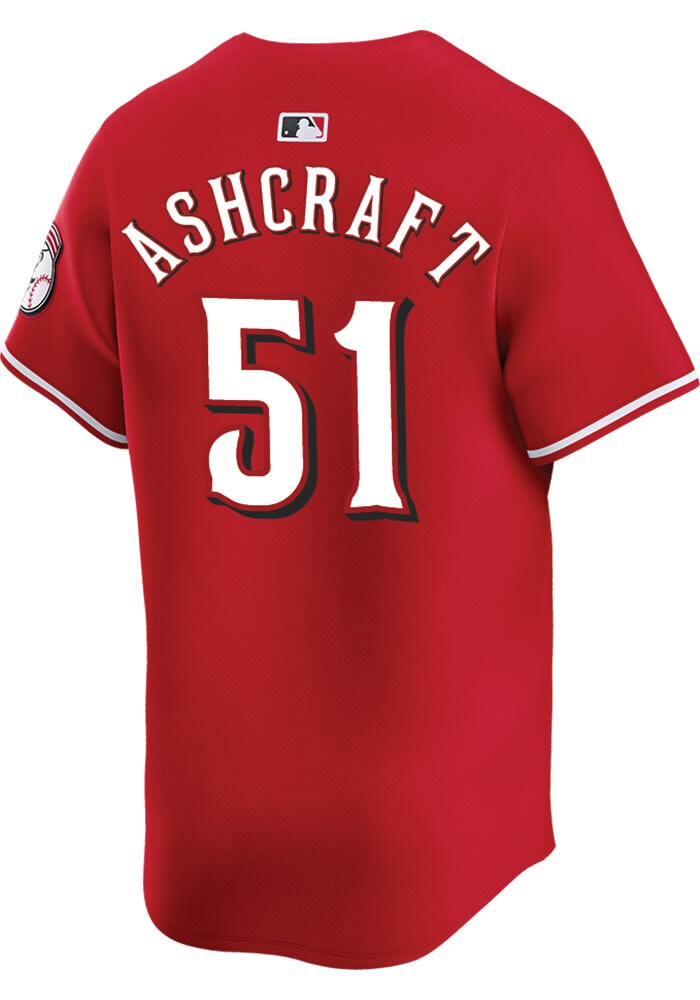 Graham Ashcraft Nike Cincinnati Reds Mens Red Alt Limited Baseball Jersey