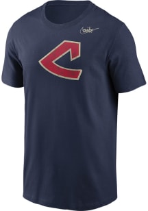 Nike Cleveland Indians Navy Blue Cooperstown Short Sleeve Fashion T Shirt