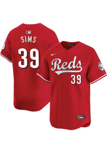 Lucas Sims Nike Cincinnati Reds Mens Red Alt Limited Baseball Jersey