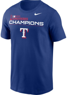 Nike Texas Rangers Blue 2023 WS Champs Champions Roster Short Sleeve T Shirt