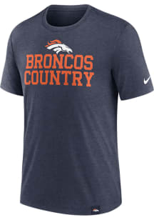 Nike Denver Broncos Navy Blue Blitz Triblend Short Sleeve Fashion T Shirt