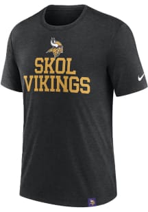 Nike Minnesota Vikings Black Blitz Triblend Short Sleeve Fashion T Shirt