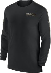 Nike New Orleans Saints Black Sideline Coach Long Sleeve T-Shirt