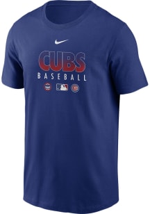 Nike Chicago Cubs Blue Authentic Short Sleeve T Shirt