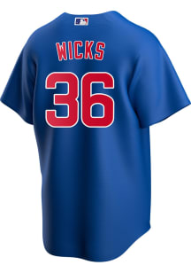 Jordan Wicks Chicago Cubs Mens Replica Alt Jersey - Blue
