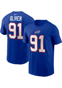 Ed Oliver Buffalo Bills Blue Home Short Sleeve Player T Shirt