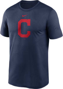 Nike Cleveland Indians Navy Blue Logo Legend Short Sleeve T Shirt