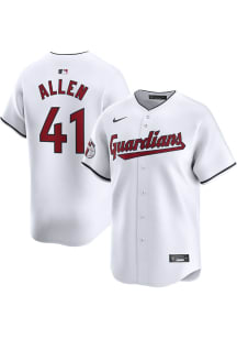 Logan Allen Nike Cleveland Guardians Mens White Home Limited Baseball Jersey