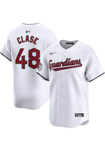 Emmanuel Clase Nike Cleveland Guardians Mens White Home Limited Baseball Jersey