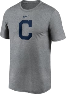 Nike Cleveland Indians Grey Logo Legend Short Sleeve T Shirt