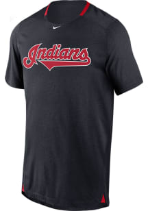 Nike Cleveland Indians Navy Blue Breathe Short Sleeve T Shirt