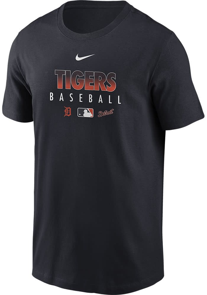 Nike Detroit Tigers Navy Blue Logo Legend Short Sleeve T Shirt