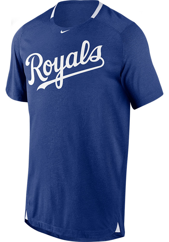 Nike Kansas City Royals Breathe Short Sleeve T Shirt - ROYAL