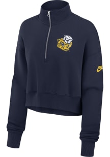 Nike Michigan Wolverines Womens Navy Blue Legacy Qtr Zip