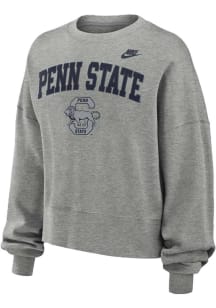 Womens Penn State Nittany Lions Grey Nike Essential Crew Sweatshirt