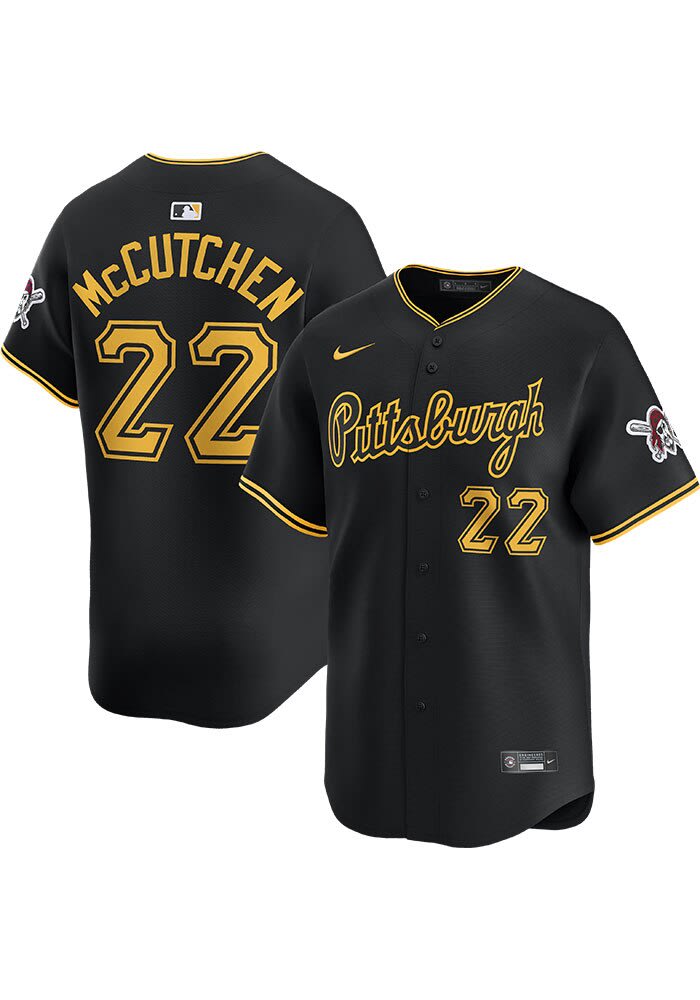Andrew McCutchen Pittsburgh Pirates Mens BLACK Alt 2024 Limited
