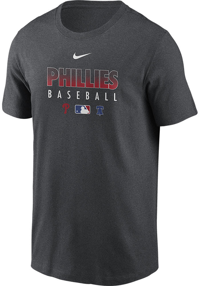 Nike Philadelphia Phillies Grey Authentic Short Sleeve T Shirt