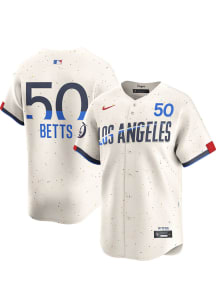 Mookie Betts Nike Los Angeles Dodgers Mens Ivory City Connect Ltd Limited Baseball Jersey