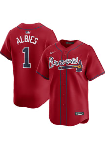 Ozzie Albies Nike Atlanta Braves Mens Red Alt Limited Baseball Jersey