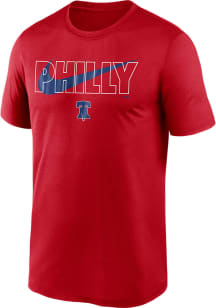 Nike Philadelphia Phillies Red City Swoosh Short Sleeve T Shirt