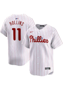 Jimmy Rollins Nike Philadelphia Phillies Mens White Home Limited Baseball Jersey