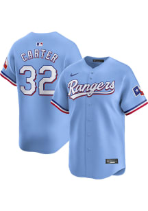 Evan Carter Nike Texas Rangers Mens Light Blue Alt Limited Baseball Jersey