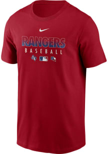 Nike Texas Rangers Red Authentic Short Sleeve T Shirt
