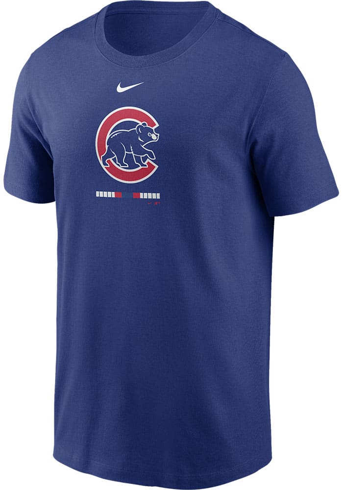 Nike Chicago Cubs Grey Color Bar Short Sleeve T Shirt