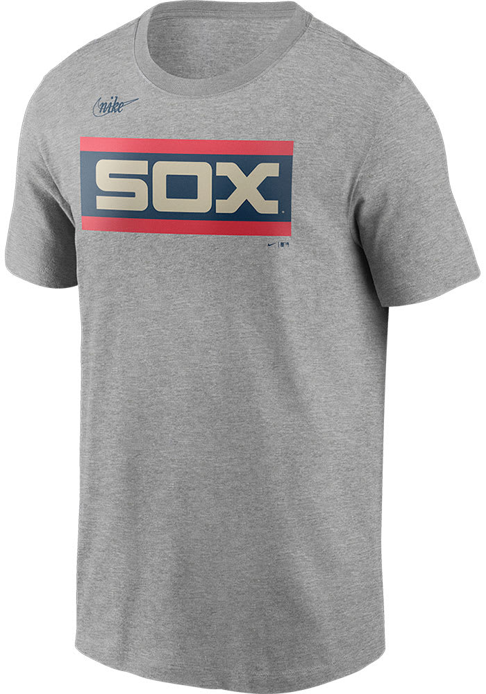 Nike Chicago White Sox Grey Coop Wordmark Short Sleeve T Shirt