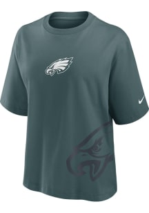 Nike Philadelphia Eagles Womens Midnight Green Essential Boxy Short Sleeve T-Shirt
