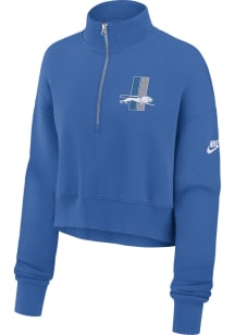 Nike Detroit Lions Womens Blue Rewind Pheonix Qtr Zip