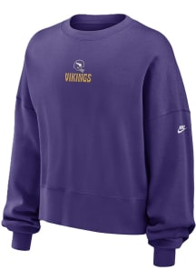 Nike Minnesota Vikings Womens Purple Rewind Oversized Crew Sweatshirt