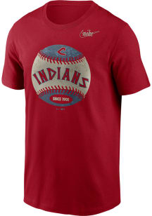 Nike Cleveland Indians Red Coop Baseball Short Sleeve T Shirt