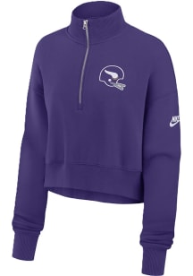 Nike Minnesota Vikings Womens Purple Rewind Pheonix Qtr Zip