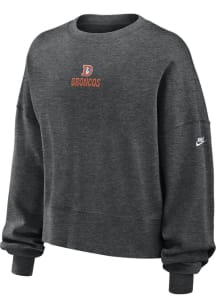 Nike Denver Broncos Womens Blue Rewind Oversized Crew Sweatshirt