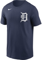 Nike Detroit Tigers Navy Blue Wordmark Short Sleeve T Shirt