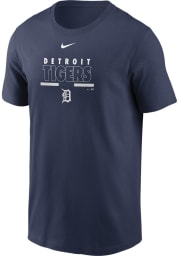 Nike Detroit Tigers Navy Blue Color Bar Short Sleeve T Shirt