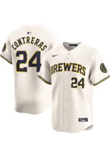 William Contreras Nike Milwaukee Brewers Mens White Home Limited Baseball Jersey