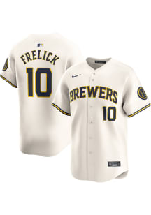 Sal Frelick Nike Milwaukee Brewers Mens White Home Limited Baseball Jersey